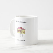 Frohen Geburtstag, Kuchen essen Geburtstag Kaffeetasse (Vorderseite Links)