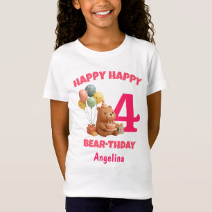 FROHEN GEBURTSTAG Teddy Bär 4. Geburtstag T-Shirt