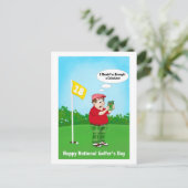 Frohen Golfers Day Humor 10. April Postkarte (Stehend Vorderseite)