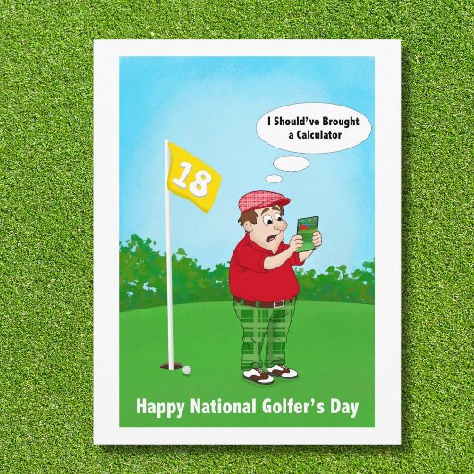 Frohen Golfers Day Humor 10. April Postkarte