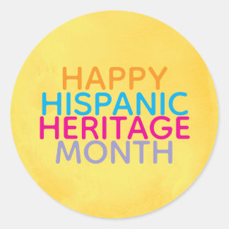 Frohen Hispanic Heritage Month Runder Aufkleber