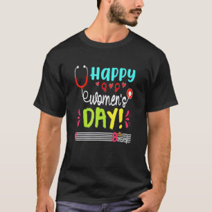 Frohen Internationalen Frauentag 8. März 2022 Kran T-Shirt