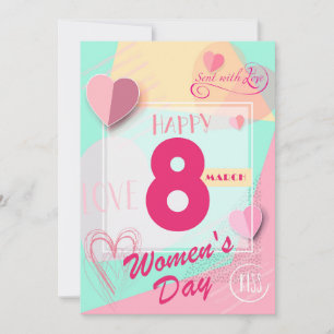 Frohen Internationalen Frauentag! 8. März Feiertagskarte