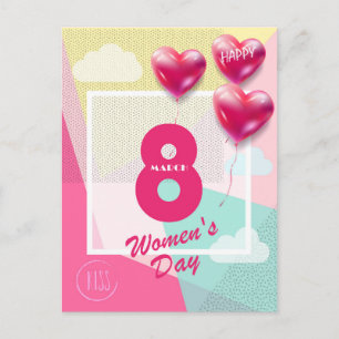 Frohen internationalen Frauentag! 8. März Internat Postkarte