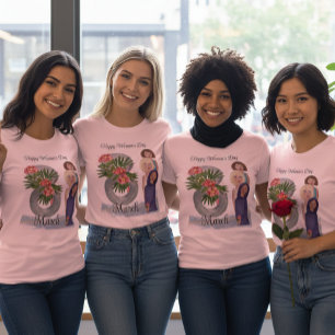 Frohen Internationalen Frauentag   8. März Pinkes  T-Shirt