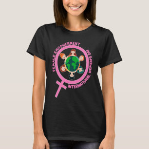 Frohen Internationalen Frauentag Marsch Weibliche T-Shirt