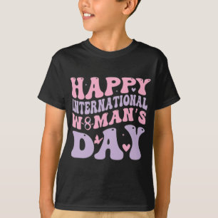 Frohen Internationalen Frauentag Retro-Design T-Shirt