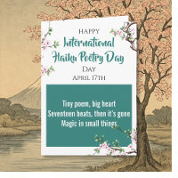 Frohen Internationalen Haiku-Tag! 17. April