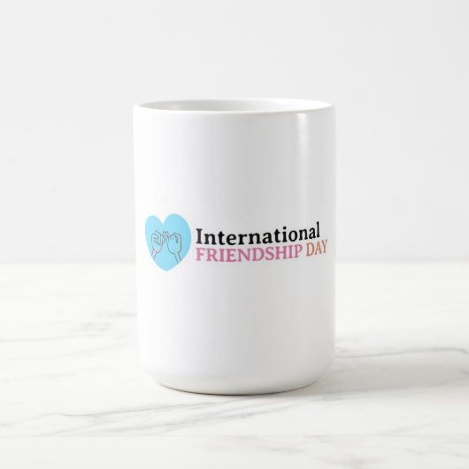 Frohen internationalen Tag der Freundschaft Kaffeetasse (Mittel)