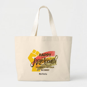 FROHEN JUNETEENTH Christian Jumbo Stoffbeutel