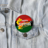 FROHEN JUNETEENTH Panafrikanisch Button (Beispiel)