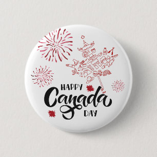 Frohen Kanada-Tag Pinback-Button Button