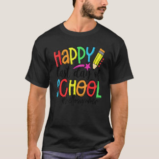 Frohen letzten Schultag Lehrer Schüler Hallo Somme T-Shirt