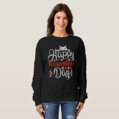 Frohen Meowentinstag Valentinstag Katze Sweatshirt (Vorne ganz)