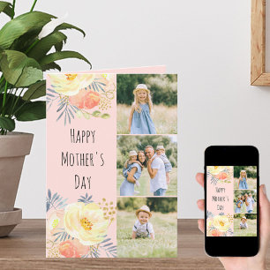 Frohen Muttertag 3 Instagram Foto Pfirsich Blumen Karte
