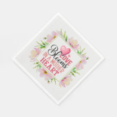 Frohen Muttertag Aquarell Rosa Blumen Serviette (Ecke)