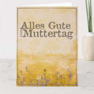 Frohen Muttertag auf vintage Blumenwiese Karte