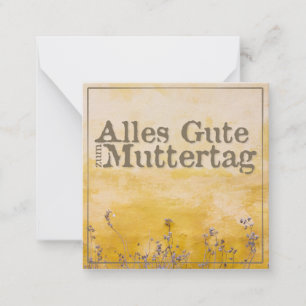 Frohen Muttertag auf vintage Blumenwiese Mitteilungskarte