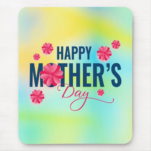 Frohen Muttertag Blumen-Design Mousepad (Vorne)
