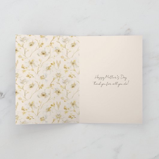 Frohen Muttertag Blumen Karte (Innenseite)