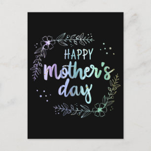 Frohen Muttertag Blumen Regenbogen Farben Postkarte