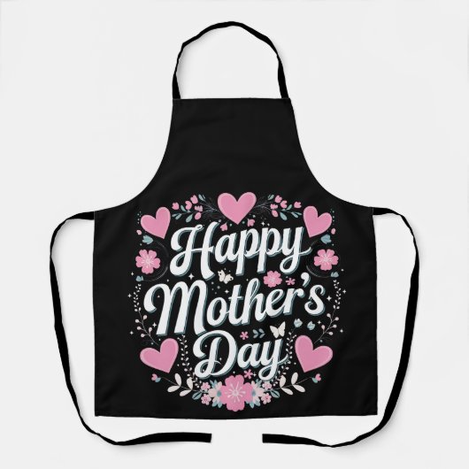 Frohen Muttertag Cute Floral Mama Oma Schürze (Vorderseite)