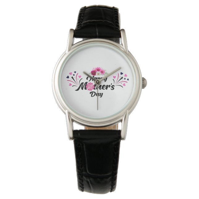 Frohen Muttertag einzigartiges modernes Design für Armbanduhr (Vorderseite)
