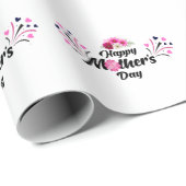 Frohen Muttertag einzigartiges modernes Design für Geschenkpapier (Rolleneckpunkt)