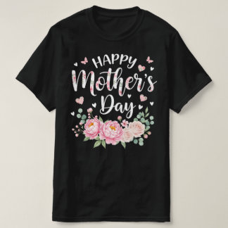 Frohen Muttertag | Elegante florale Grafik T-Shirt