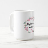 Frohen Muttertag – Florales Kranz-Grußdesign Kaffeetasse (Vorderseite Links)