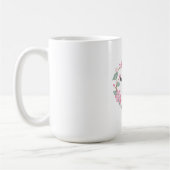 Frohen Muttertag – Florales Kranz-Grußdesign Kaffeetasse (Links)