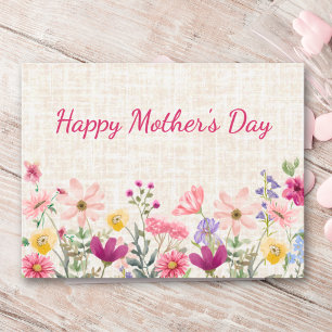 Frohen Muttertag Florales Wildblumendesign Feiertagspostkarte