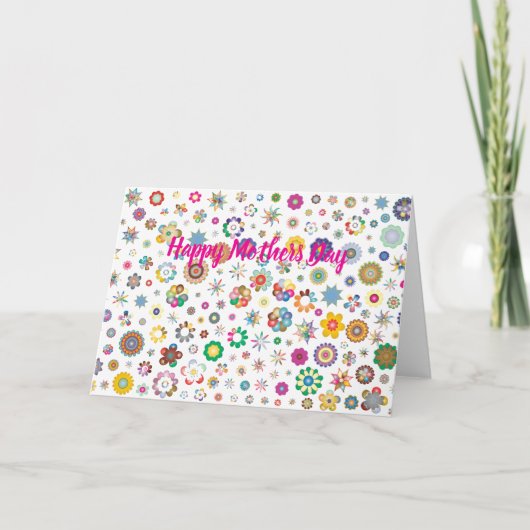 Frohen Muttertag Floralmuster Karte (Vorderseite)