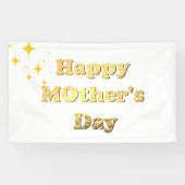 Frohen Muttertag. Goldene einfache Schrift Kalligr Banner (Horizontal)