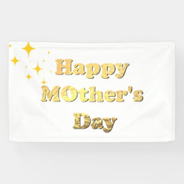 Frohen Muttertag. Goldene einfache Schrift Kalligr Banner