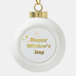 Frohen Muttertag. Goldene einfache Schrift Kalligr Keramik Kugel-Ornament
