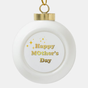 Frohen Muttertag. Goldene einfache Schrift Kalligr Keramik Kugel-Ornament