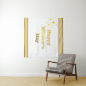 Frohen Muttertag. Goldene einfache Schrift Kalligr Wandteppich (Beispiel (Horizontal))
