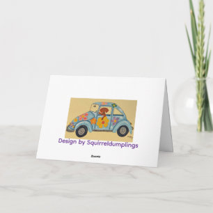 Frohen Muttertag Hippie-Dachshund-Van-Karte Feiertagskarte