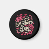 Frohen Muttertag Hübsche Blumige Mama Magnet (Vorne)