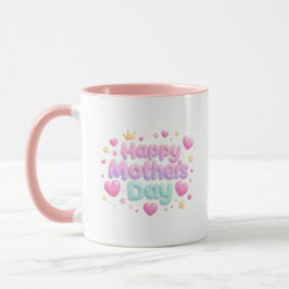 Frohen Muttertag Hübscher Blasenbuchstabe Tasse
