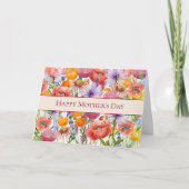 Frohen Muttertag Leuchtendes Blumenmuster Karte (Vorderseite)