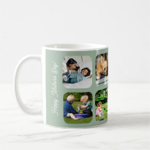 Frohen Muttertag, liebe dich Mama Foto-Collage grü Kaffeetasse