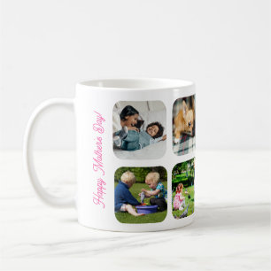 Frohen Muttertag liebe dich Mama Foto pink weiß Kaffeetasse