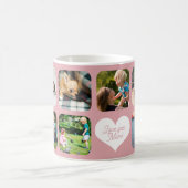 Frohen Muttertag liebe dich Mama Fotocollage rosa Kaffeetasse (Mittel)