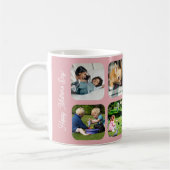 Frohen Muttertag liebe dich Mama Fotocollage rosa Kaffeetasse (Links)