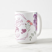 Frohen Muttertag Lila Design Kaffeetasse (VorderseiteRechts)