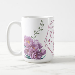 Frohen Muttertag Lila Design Kaffeetasse