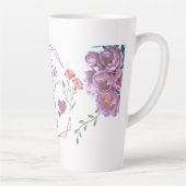 Frohen Muttertag Lila Design Milchtasse (Rechts)