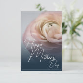 Frohen Muttertag mit großer rosa Rose (Stehend Vorderseite)